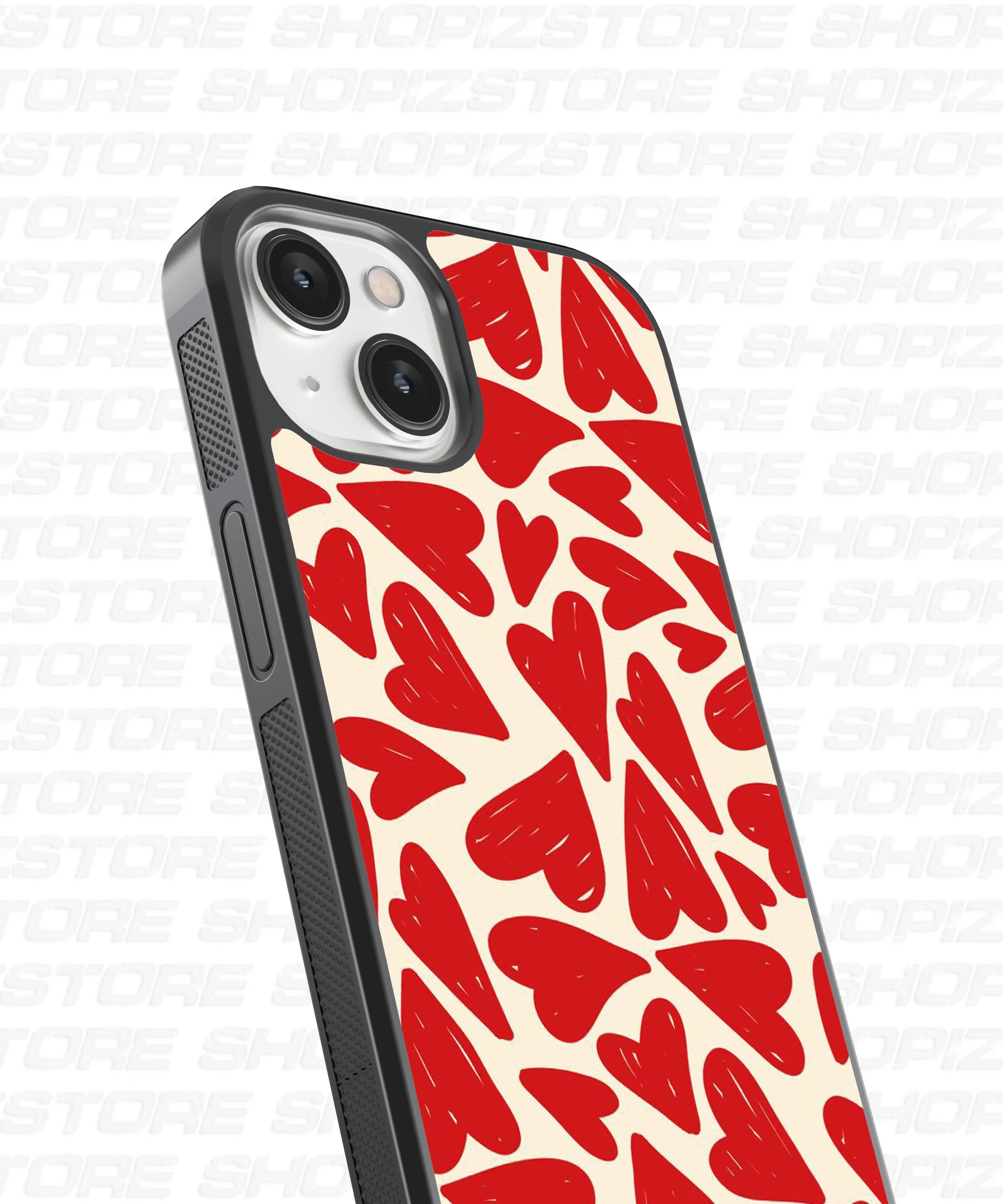 Red Heart Glass Case