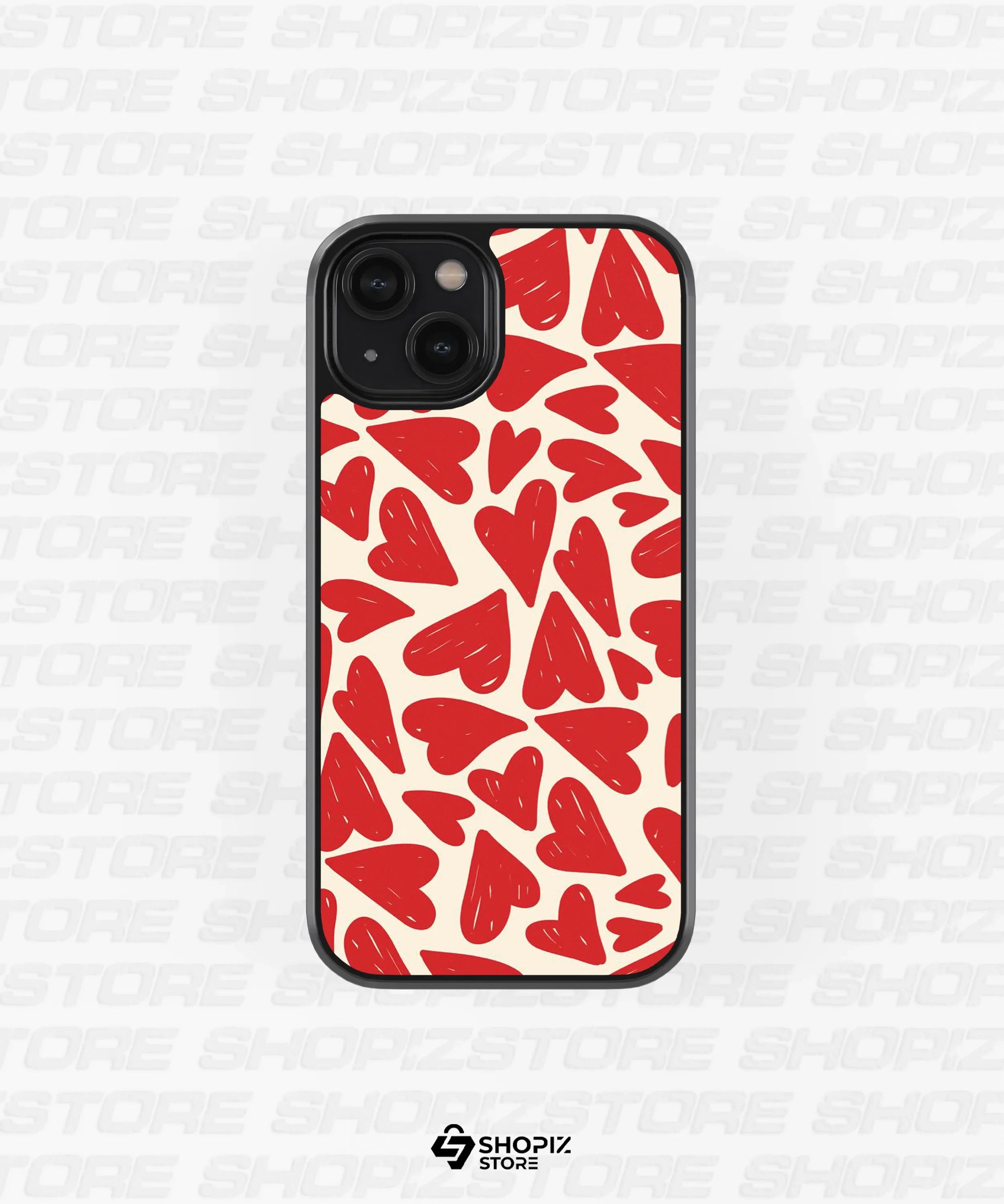 Red Heart Glass Case