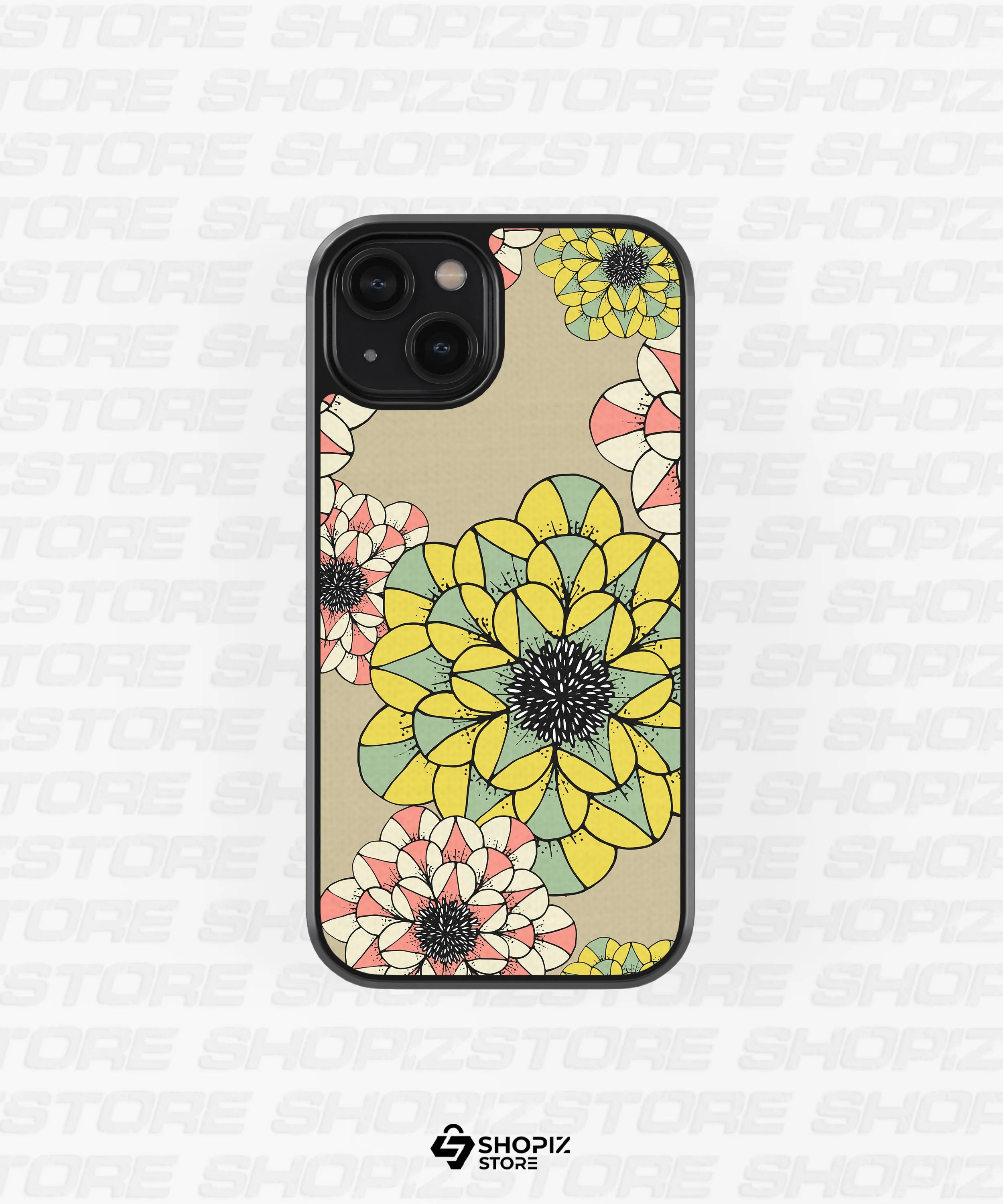 Retro Blooms Glass Case