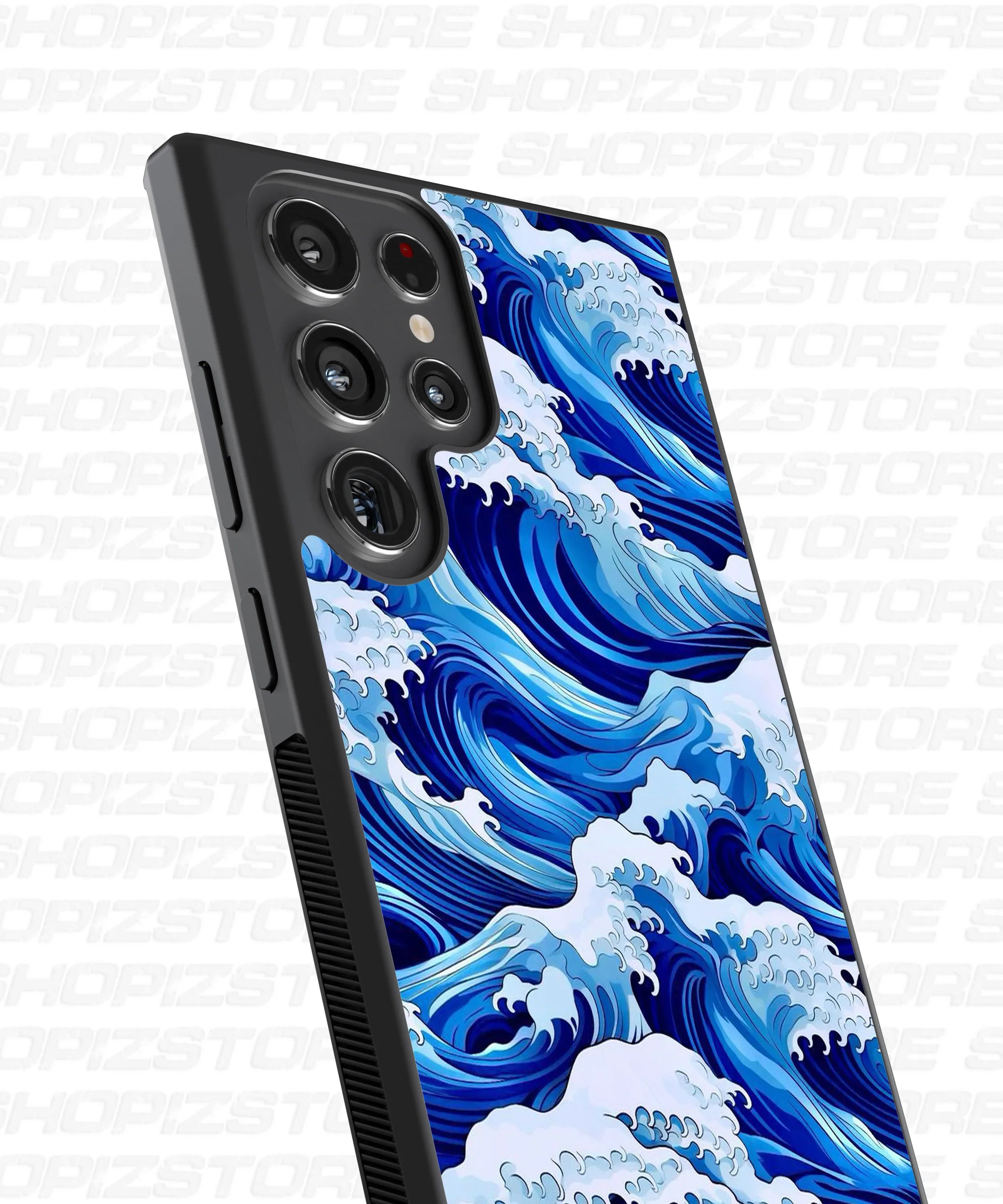Seamless waves Metal Case