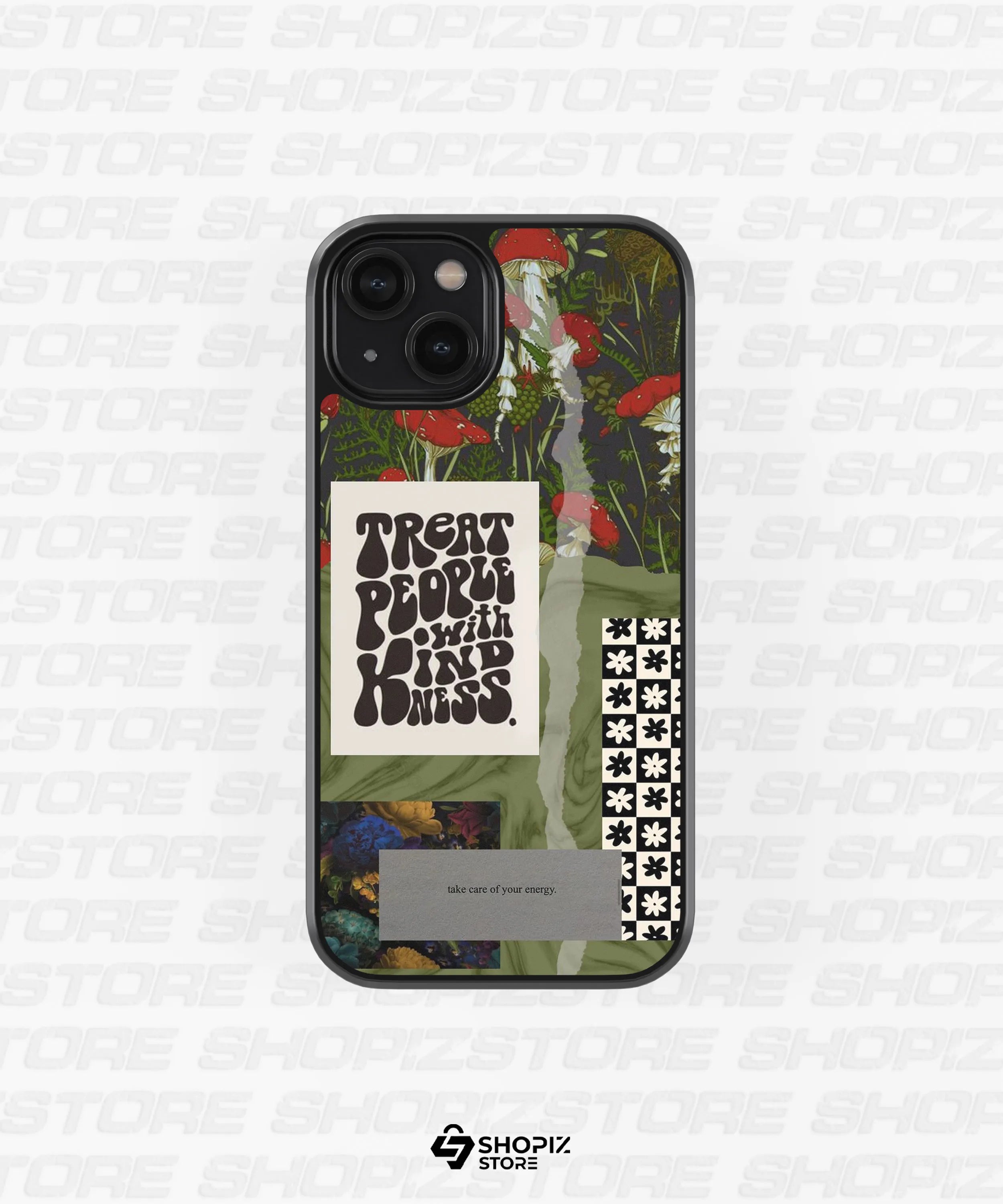 Treat People With Kindness Glass Case