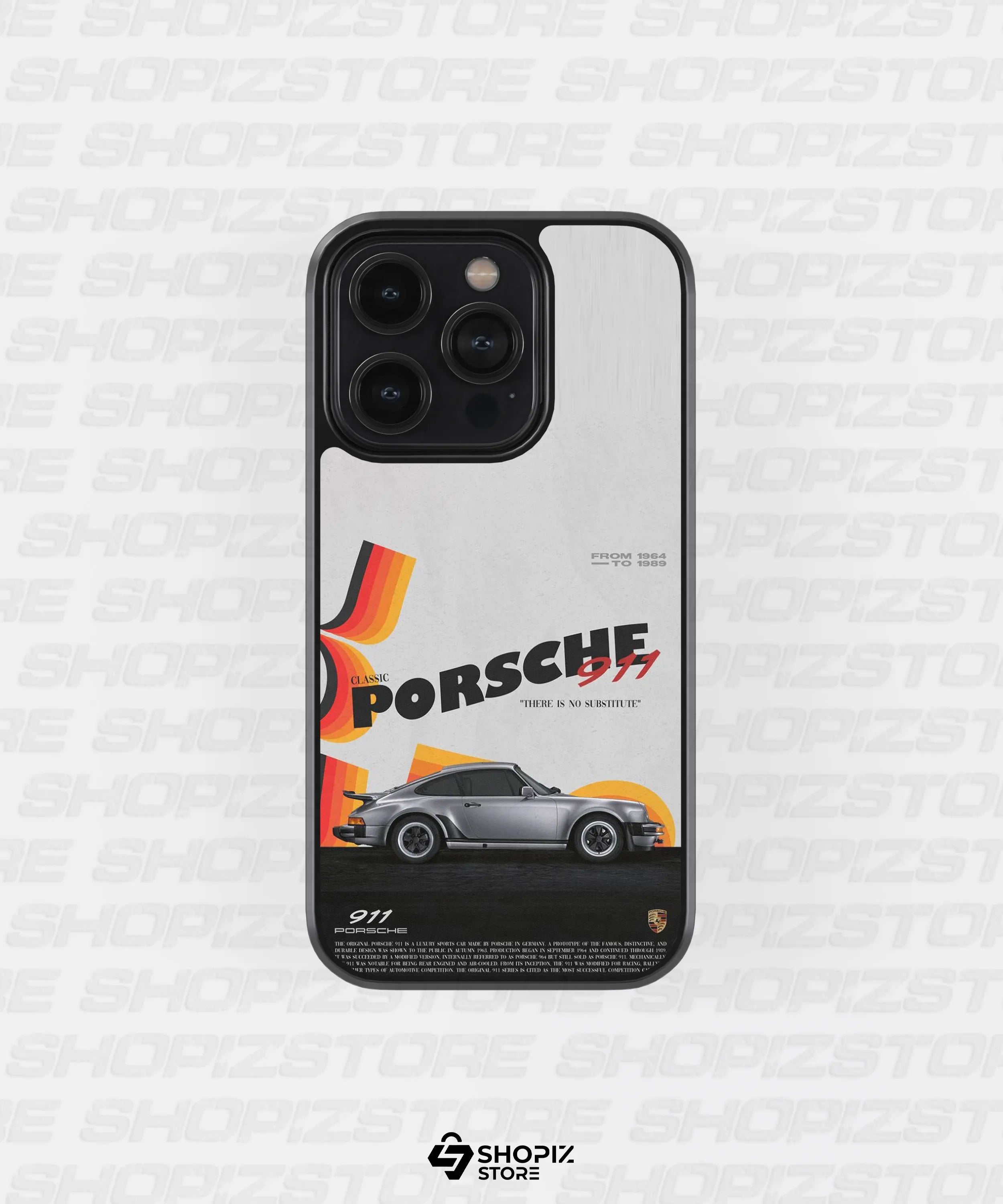 Vintage striped porsche 911 Metal Case