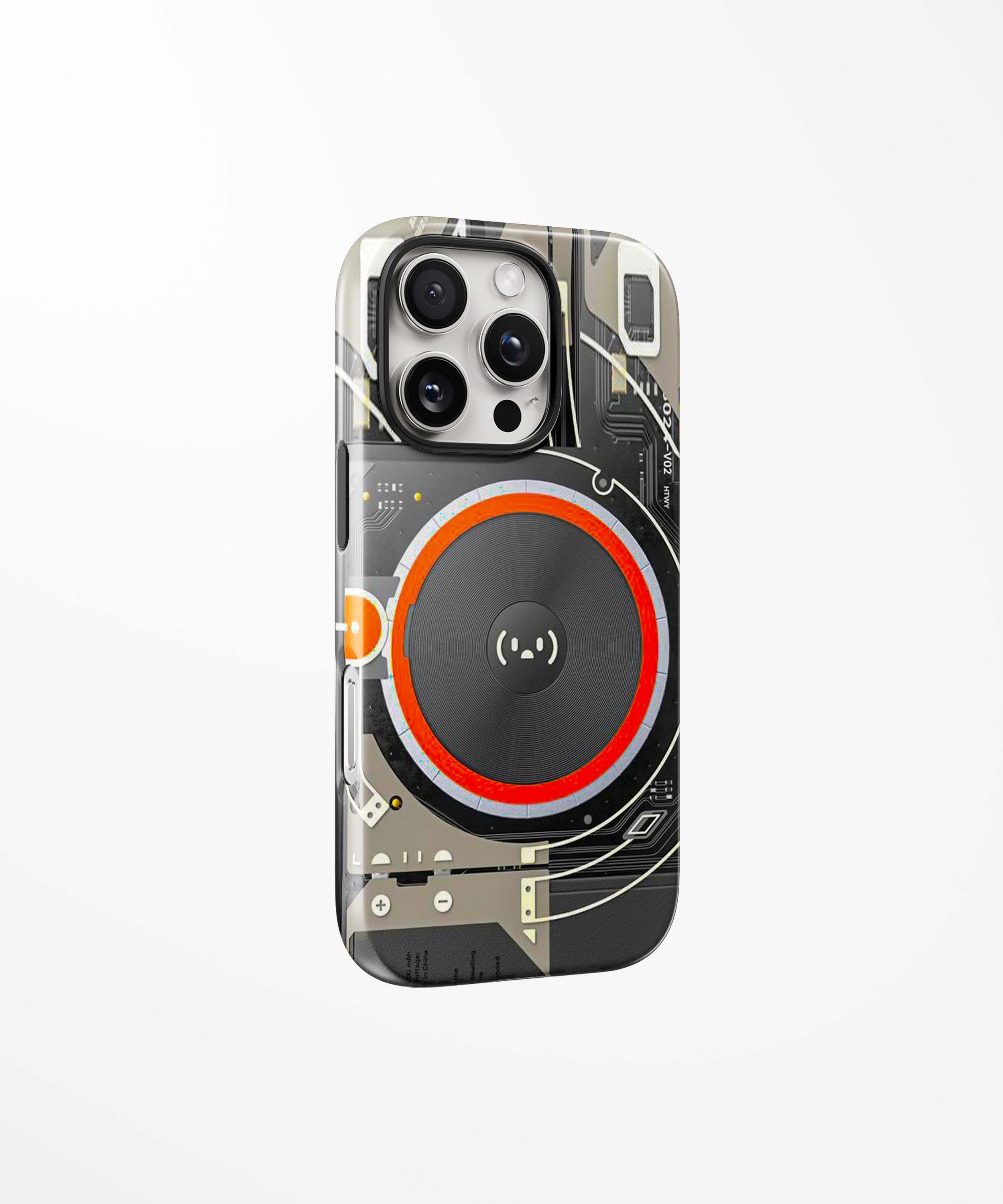 Cyber tech circle Glossy Armed Case