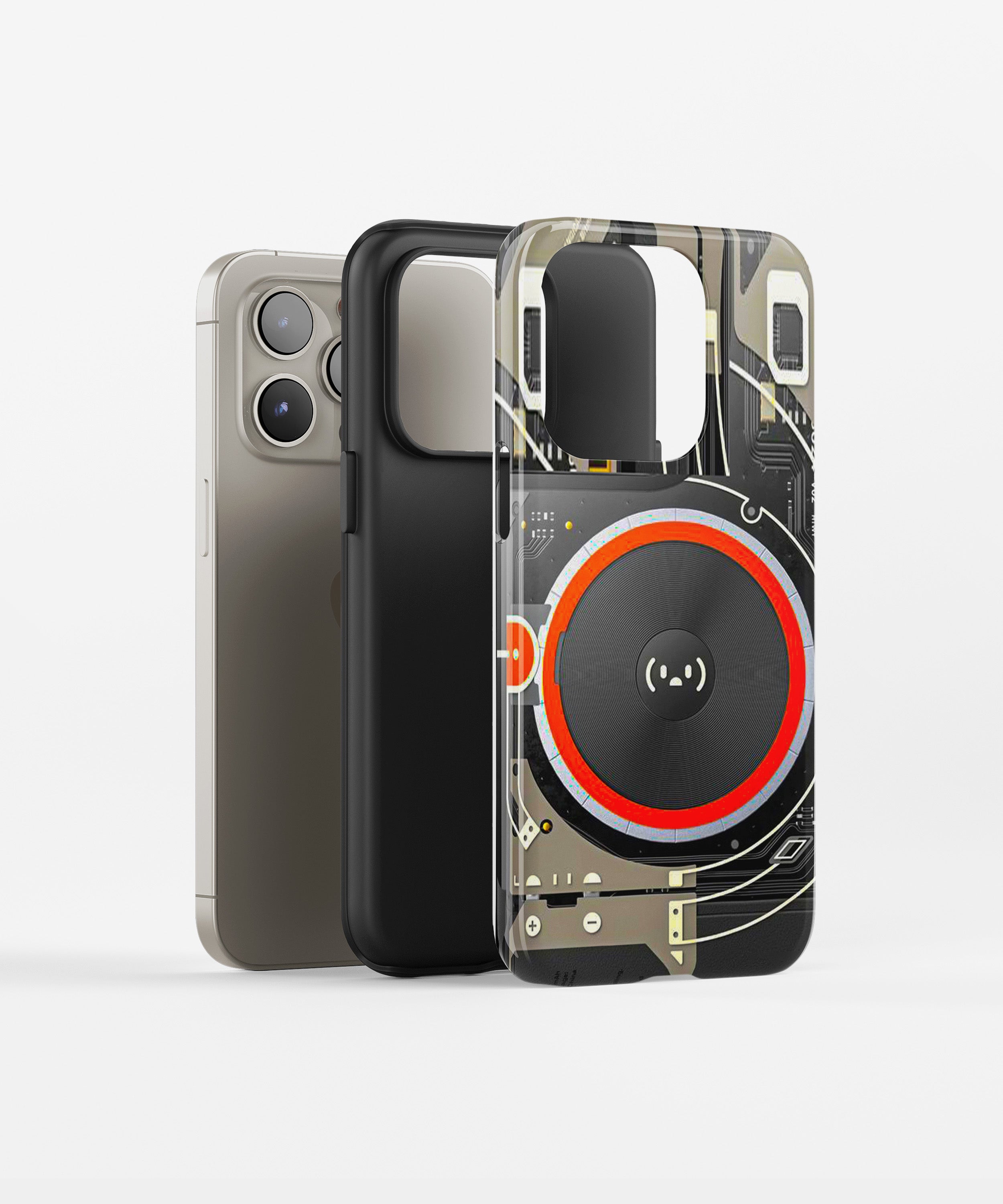 Cyber tech circle Glossy Armed Case