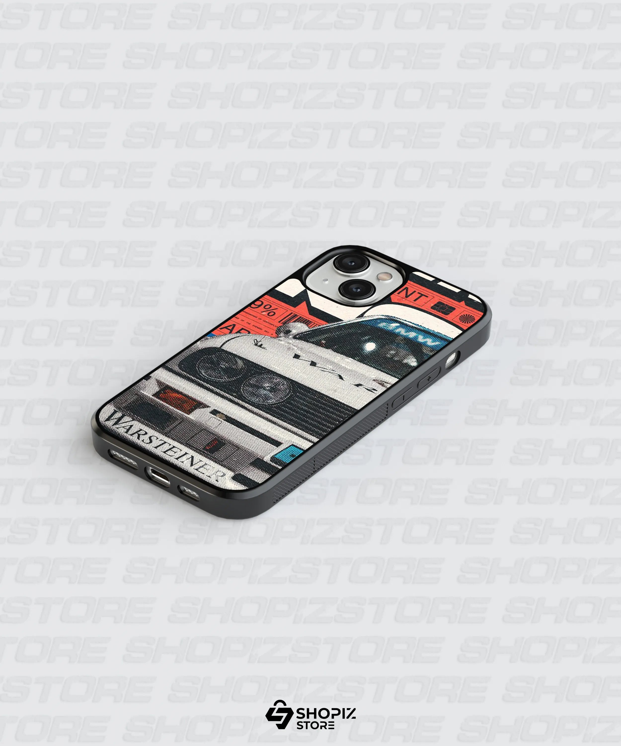 halftone-styled BMW Glass Case