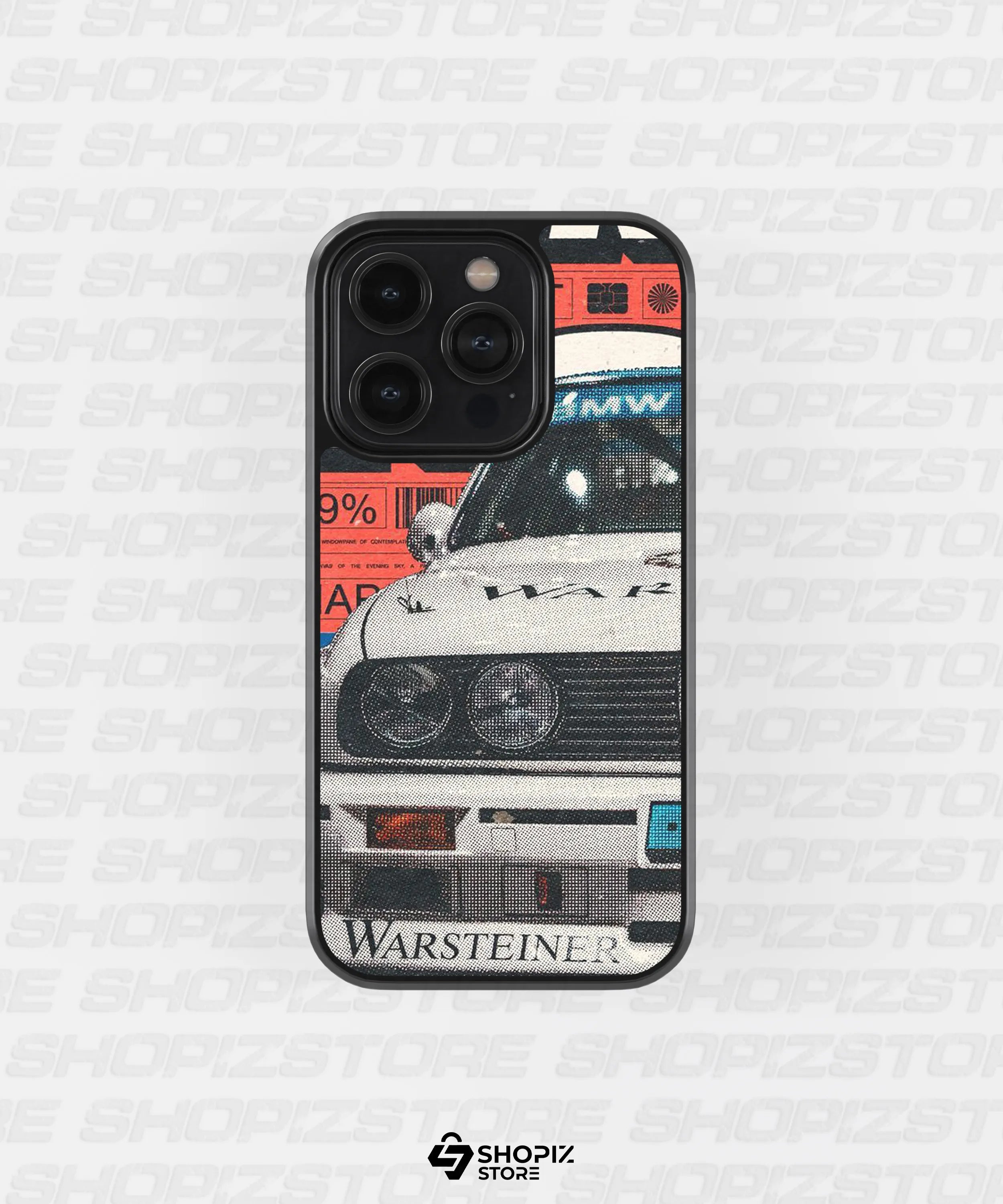 halftone-styled BMW Metal Case