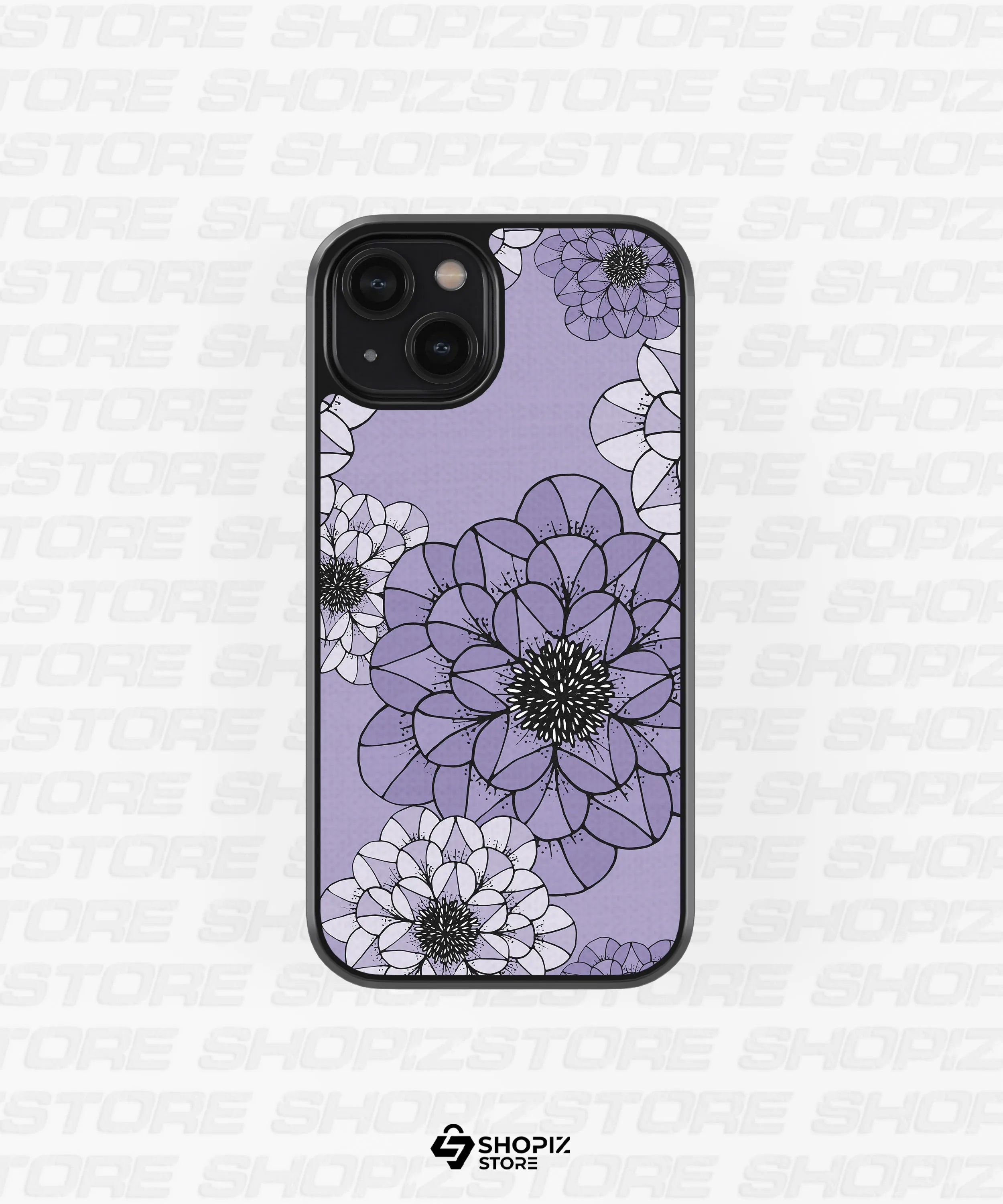 New flowers Processed Glass Case