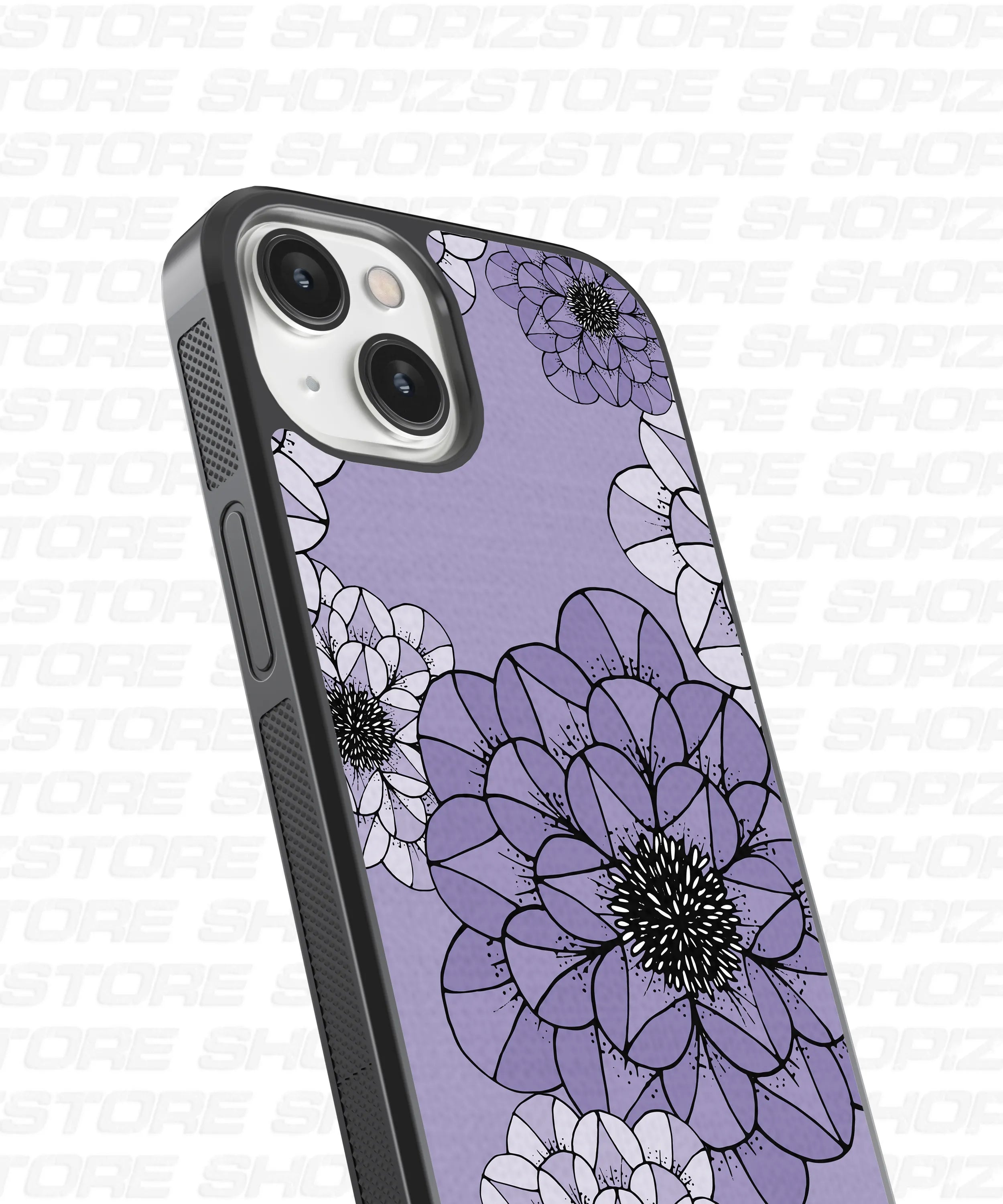 New flowers Processed Glass Case
