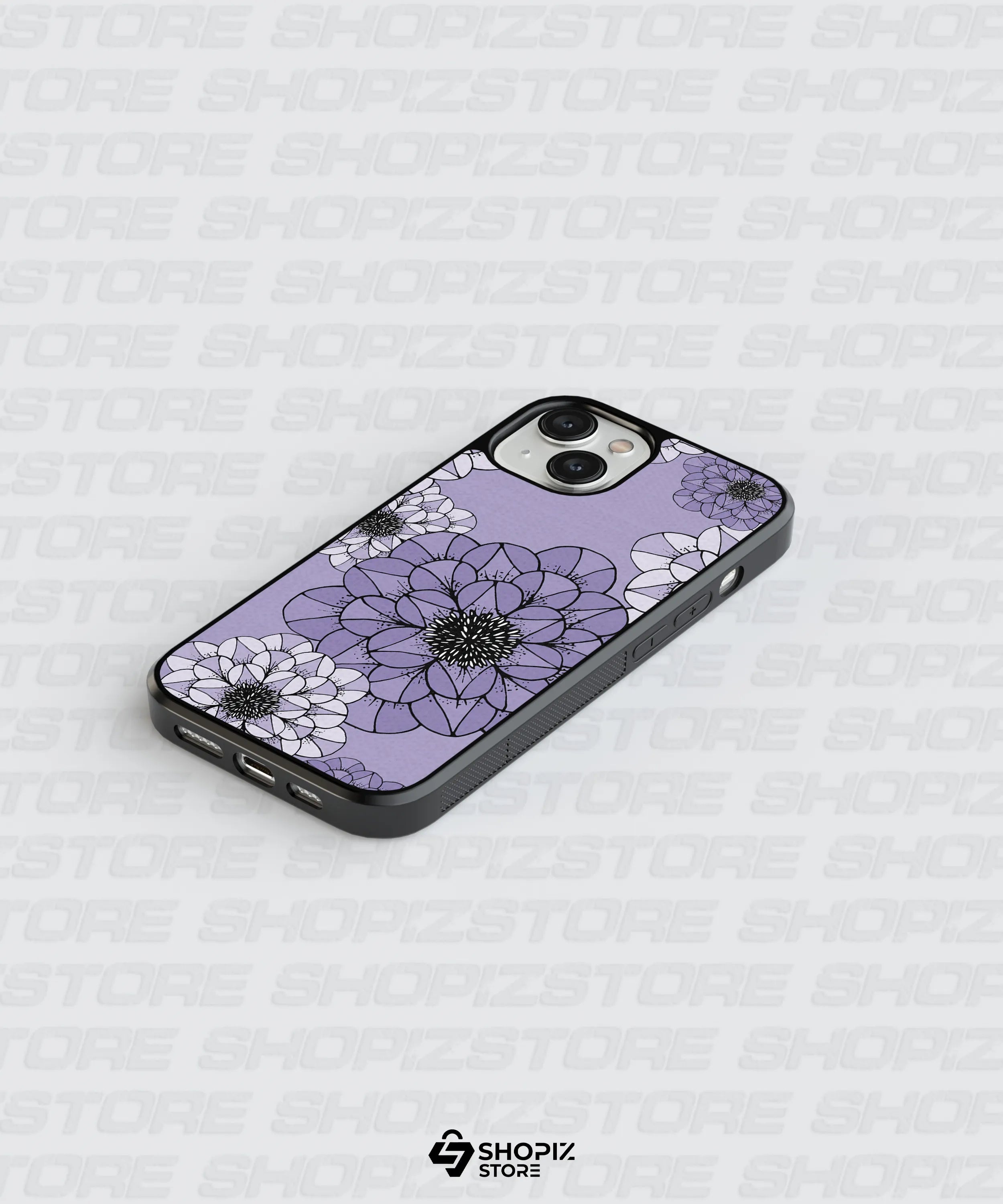 New flowers Processed Glass Case