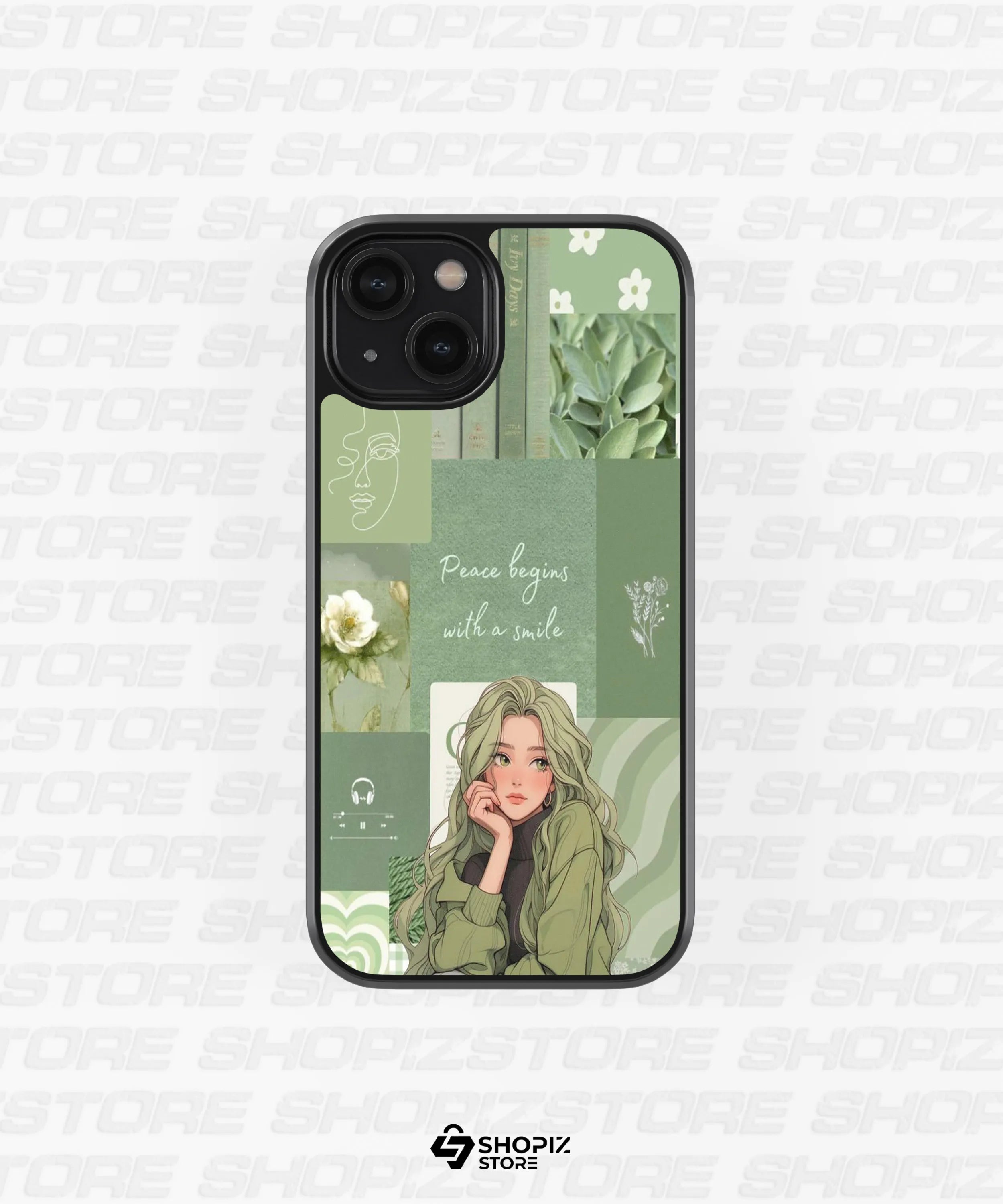 peace begins with a smile Glass Case