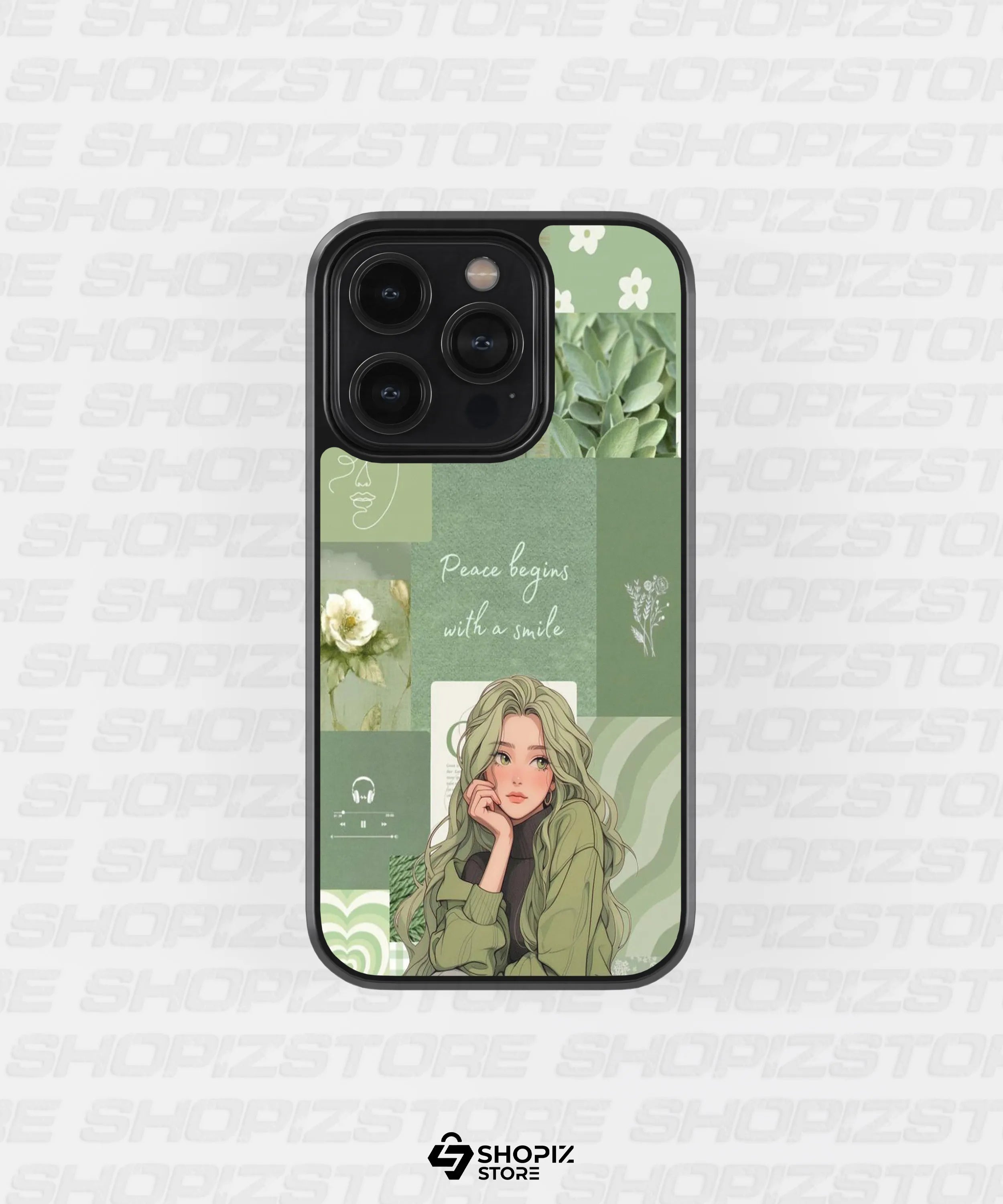 peace begins with a smile Metal Case